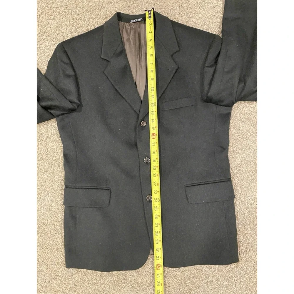 Lanificio Made In Italy Cashmere And Wool Todays Man Black Blazer Jacket Sz 40R‎